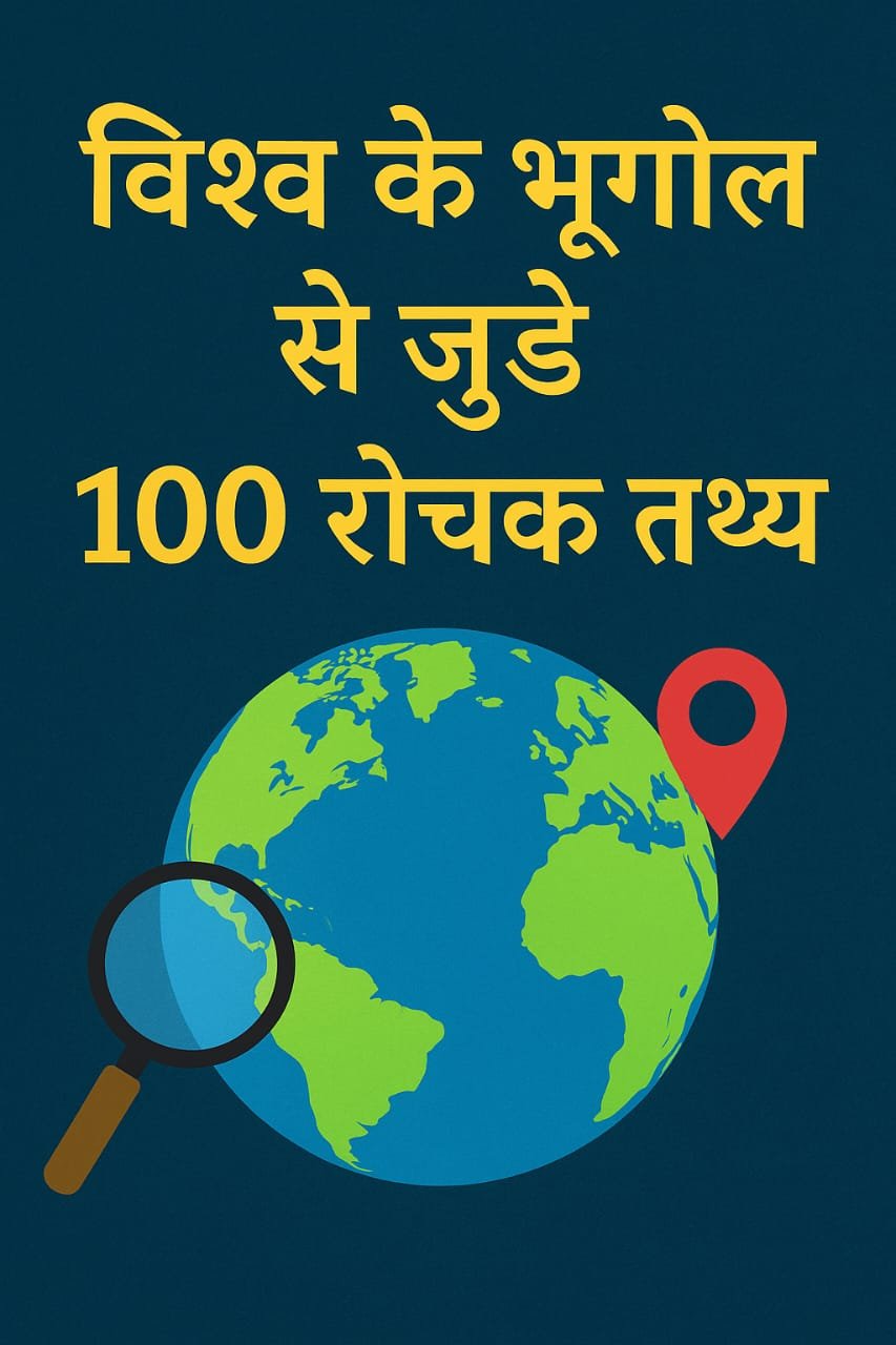 विश्व के भूगोल से जुड़े 100 रोचक तथ्य | Geography Facts in Hindi (2025)