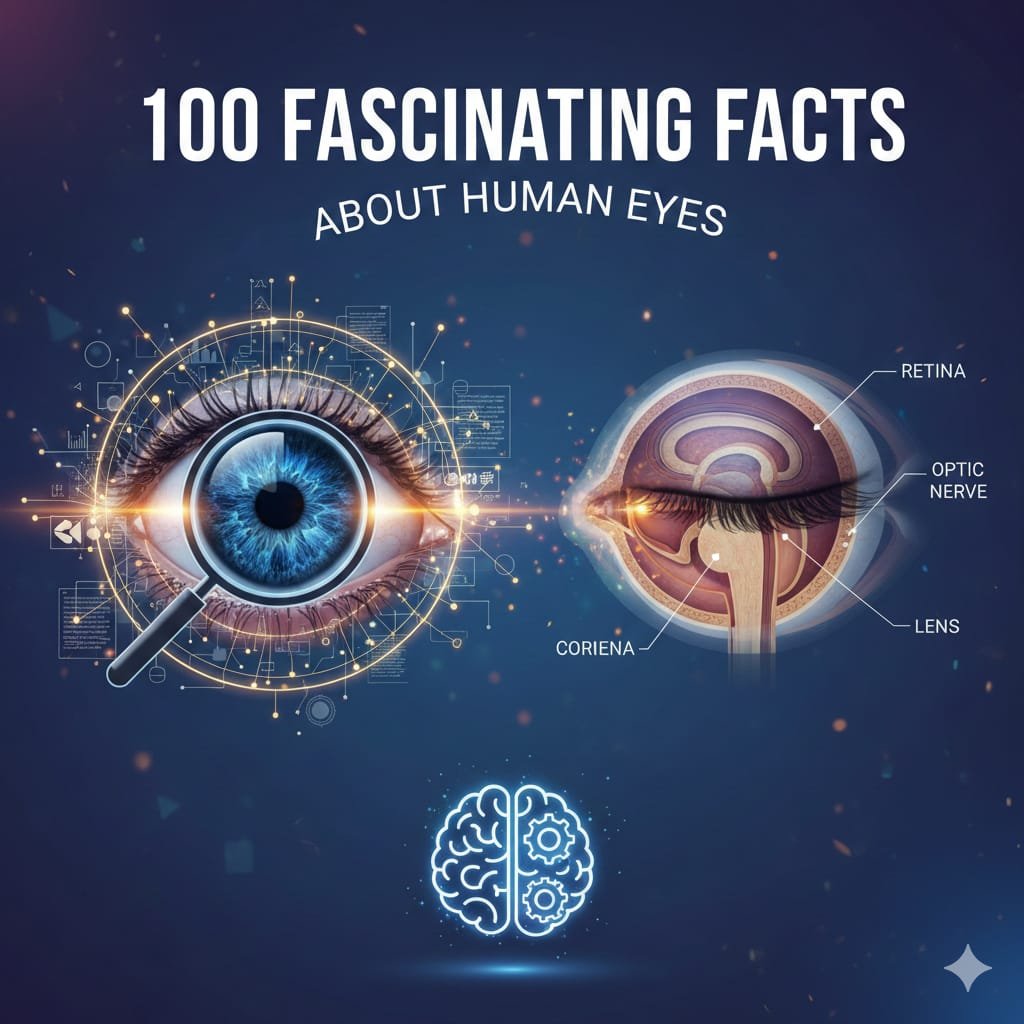 मानव आँखों से जुड़े 100 रोचक तथ्य | 100 Amazing Facts About Human Eyes